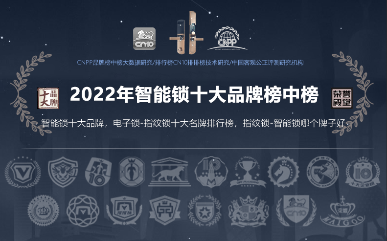 2022年智能门锁、密码指纹锁十大品牌榜中榜插图