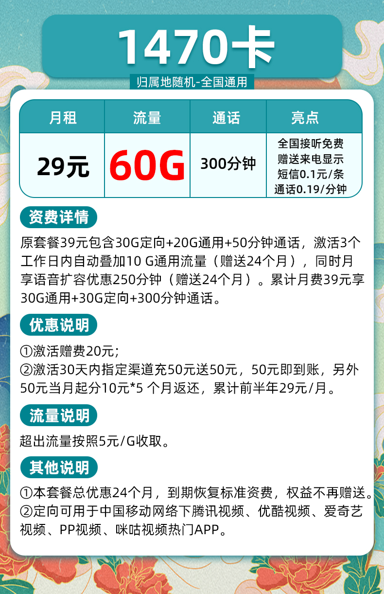 电信纯流量上网卡不限速5g手机卡电话卡全国通用校园星卡大王卡