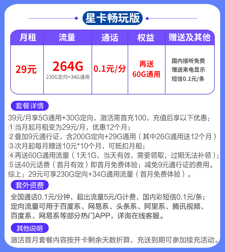 电信纯流量上网卡不限速5g手机卡电话卡全国通用校园星卡大王卡