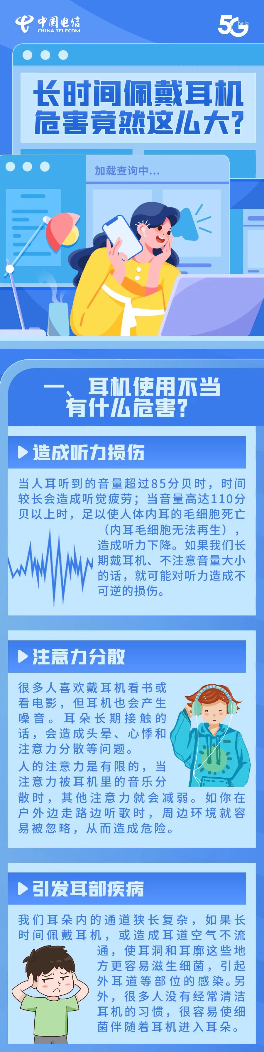 警惕！长时间戴耳机，危害竟有这么大？插图