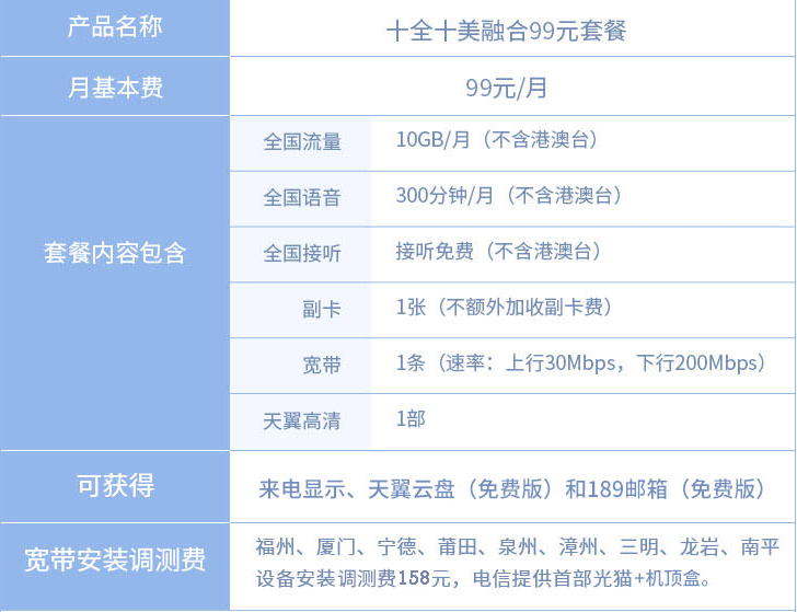 2022福建厦门电信宽带办理安装 无线WIFI宽带套餐价格表