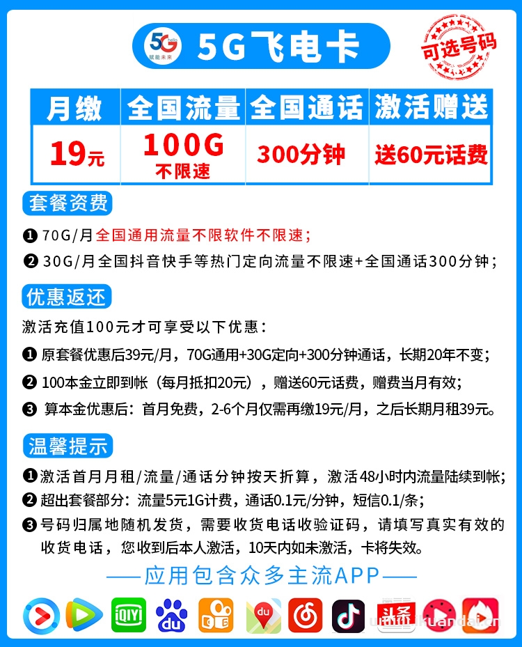 中国电信流量卡套餐大全