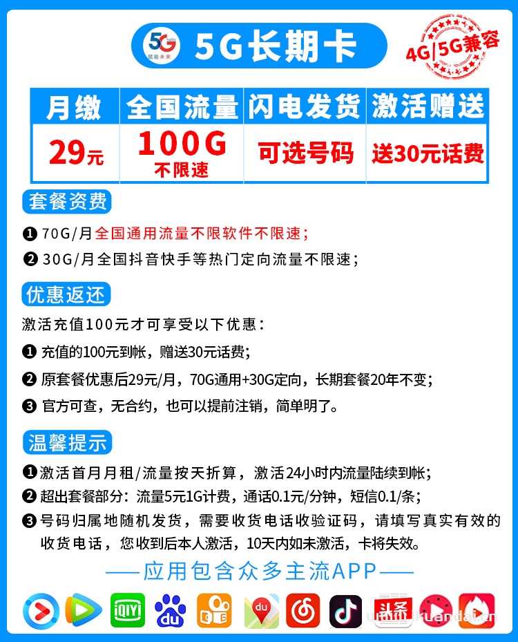 中国电信流量卡套餐大全