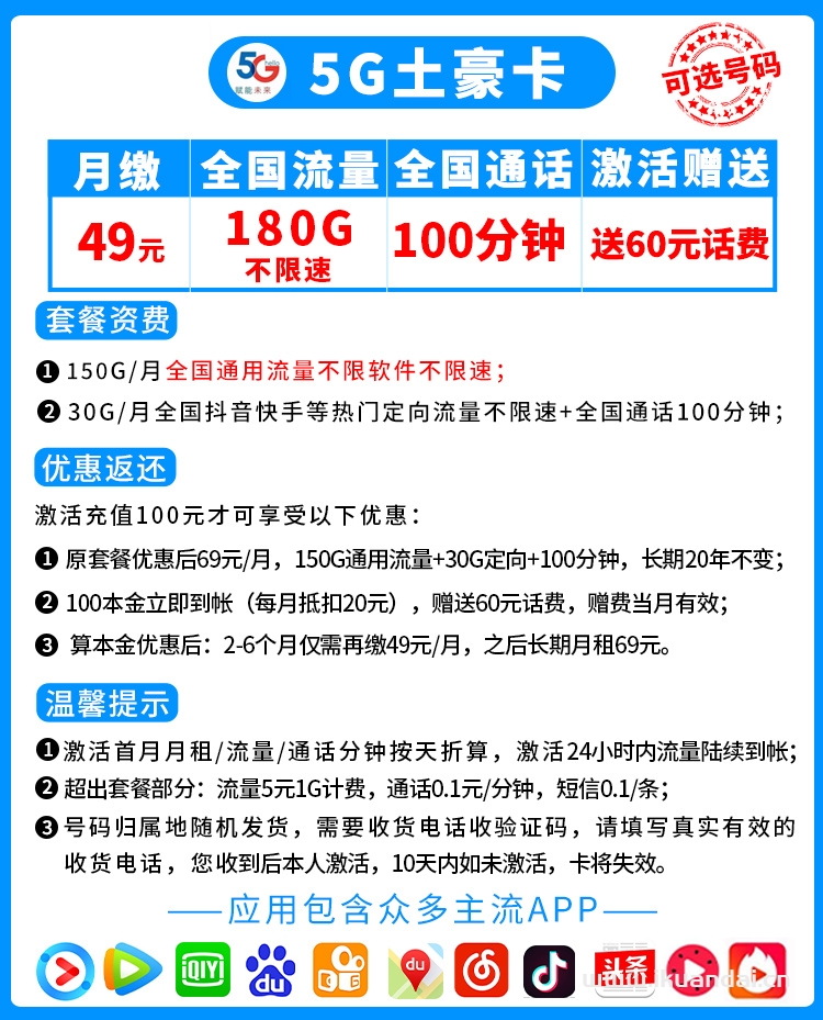 中国电信流量卡套餐大全