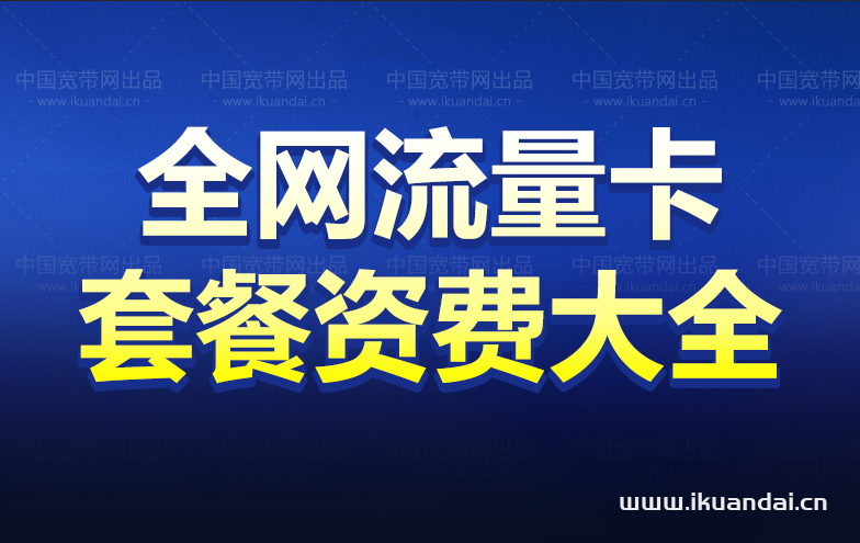 全网流量卡100G包月9/19/29元套餐大全（附申请办理入口）