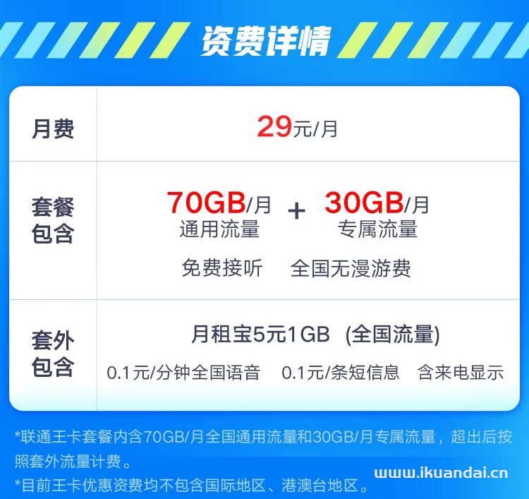 中国联通29元无限流量卡套餐介绍（大王卡申请办理入口）插图4