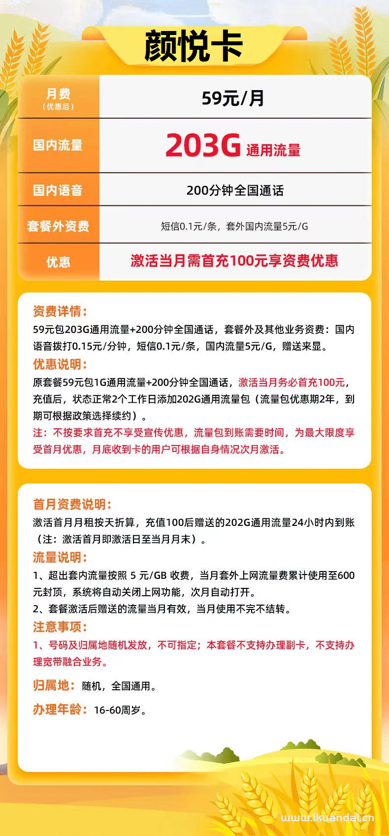 联通流量卡哪个最划算？新王卡203G通用流量+200分钟通话（长期套餐办理）插图2