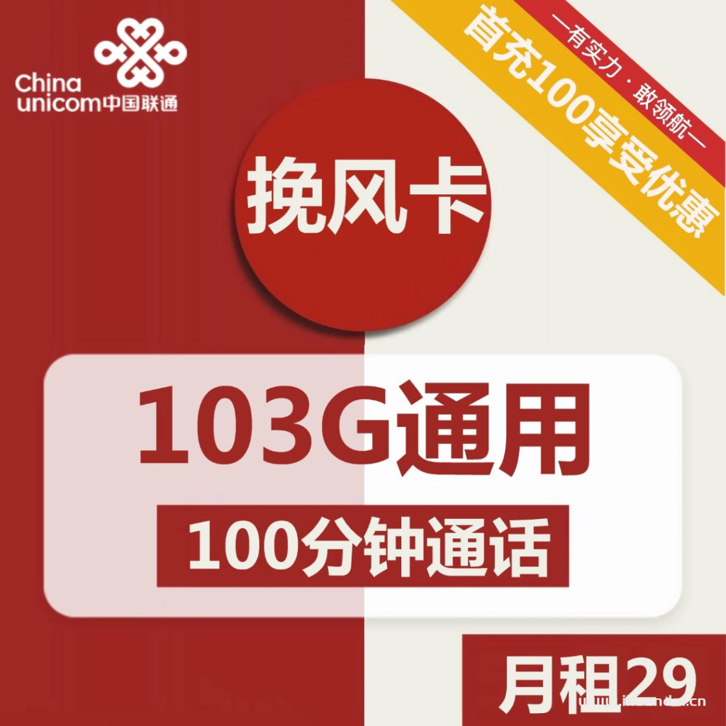 1511 | 联通挽风卡29元包103G通用+100分钟通话激活说明书插图