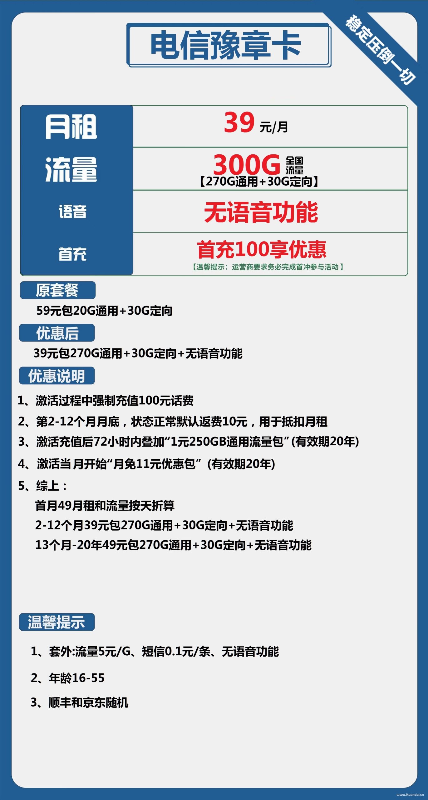 超大电信流量卡 39元包300G全国通用（申请办理入口）插图4